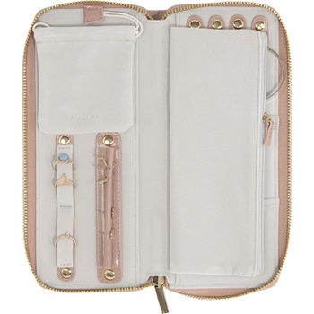 Stackers Пътна кутия за бижута с място за пръстени, меднорозова (76767)