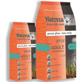 Nativia Cat Adult losos & rýže Active 1,5 kg