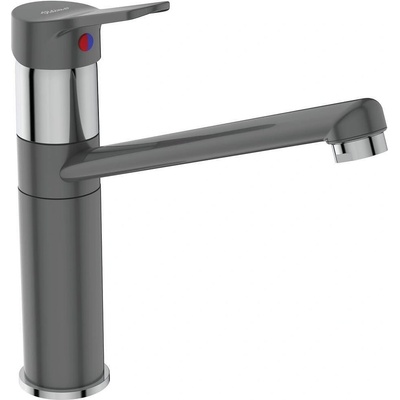 Vidima Стоящ смесител за кухня, BC819U8, Vidima, месинг, хром + сиво, с висок тръбен чучур, 22.7х5х24.3см (BC819U8)