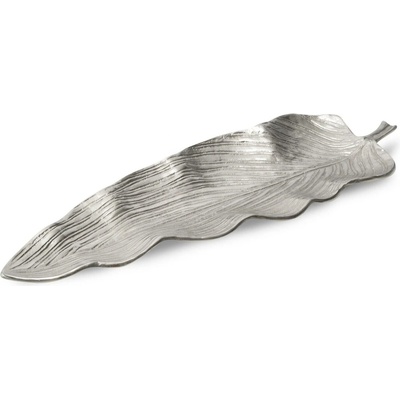 EUROFIRANY DEKORAČNÍ TALÍŘ SARA 04 55 x 19 x 4 cm STŘÍBRNÝ