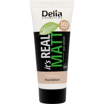 Delia Cosmetics It's Real Matt matující make-up 102 Natural 30 ml