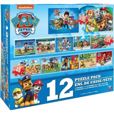Spin Master 6041049 Paw Patrol Tlapkova hliadka Sada 12 puzzlí v jednom balení