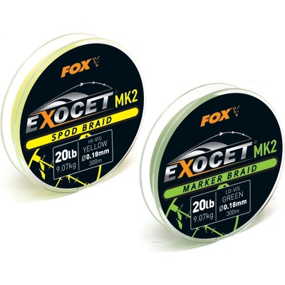 Fox Exocet MK2 Spod & Marker Braid 300m 0,18mm 20lb Yellow