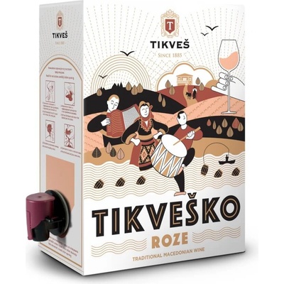 Тиквеш Tikvesko Roze - вино розе 3L