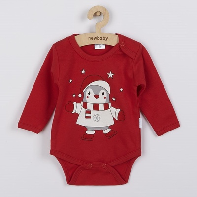 New Baby Kojenecké body s dlouhým rukávem Winter Penguin