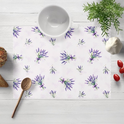 Biante Teflónové prestieranie TF-128 Vetvičky levandúľ na bielom 35x45 cm