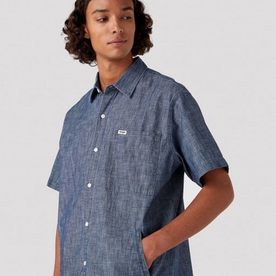 Wrangler pánská košile SS shacket light indigo W5D9NXX4E