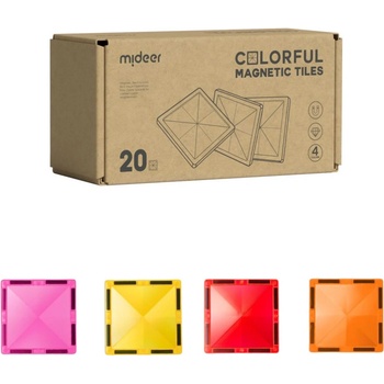 MiDeer Magnetické čtverce hřejivé barvy 20 ks