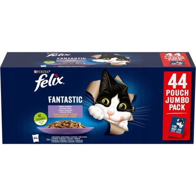 Felix Fantastic hovězí kuře losos tuňák v želé 88 x 85 g