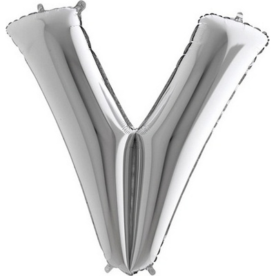 Grabo Balloons Foliové písmeno V stříbrné 102 cm