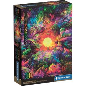 Clementoni Пъзел Clementoni от 500 части - Психеделичен изгрев в джунглата (35530)
