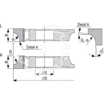 KARNED TOOLS Fréza rádiusová čtvrtkruhová vydutá SK 5018 110x11x30-R04 pravá