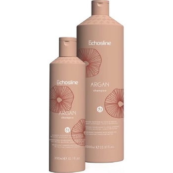 Echosline New Argan Shampoo šampón pre oslabené a chemicky ošetrované vlasy 1000 ml