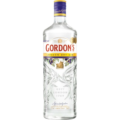Gordon's London Dry Gin 37,5% 1 l (čistá fľaša)