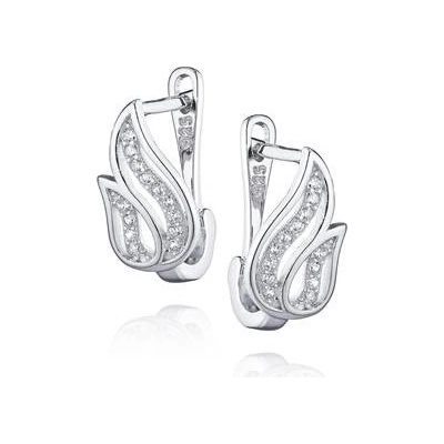 NUBIS® stříbrné náušnice se zirkony NB-3011