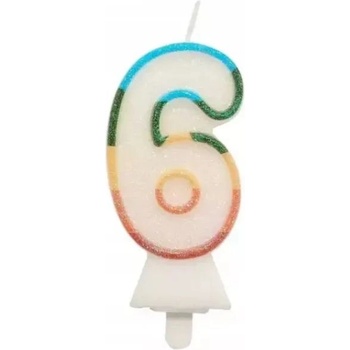 Godan Цветна свещ с номер 8.5 см - 6 (sw-cbb6)