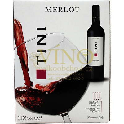 Tini Merlot červené 11% BIB 3 l (karton)