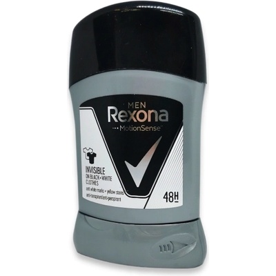 Rexona стик мъжки, Invisible, On black+White, 50мл