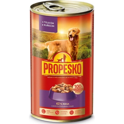 Propesko Dog Консерва с телешко и пилешко в сос 1240 г