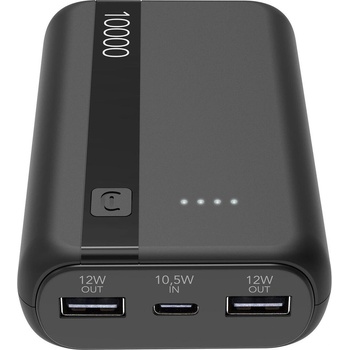 Cellularline Портативна батерия Cellularline - Essence Entry, 10000 mAh, черна (14328)