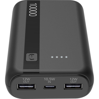 Cellularline Портативна батерия Cellularline - Essence Entry, 10000 mAh, черна (14328)