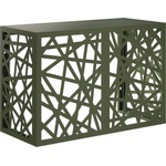 vidaXL Покритие за климатик Маслиненозелено 90 x 40 x 60 cm Стомана (8014153)