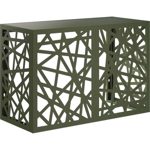 vidaXL Покритие за климатик Маслиненозелено 90 x 40 x 60 см Стомана (8014153)