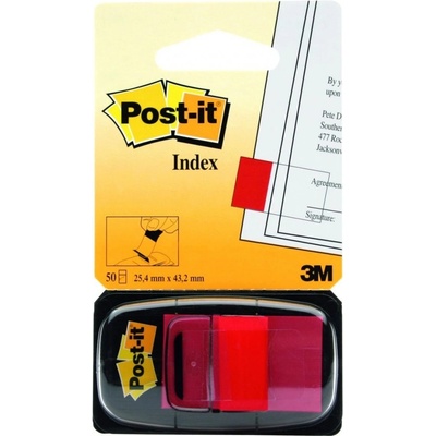 3M Post-it záložky 25,4x43,2 červené (680-1)