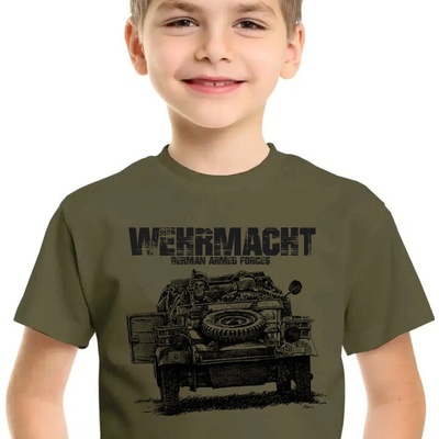 Striker Dětské tričko Wehrmacht armed forces Olivová