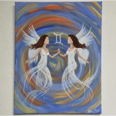 Anděl ve znamení blížence - obraz akryl na plátně 40x50
