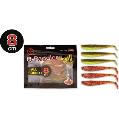 Quantum 3x pumpkinseed shart.l + 3x original Gumové Nástrahy 6ks 8cm
