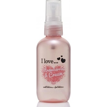 I Love osviežujúci telový sprej s vôňou jahôd a zamatového krému (Strawberries & Cream Refreshing Body Spritzer) 100 ml