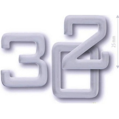 Cobra ČÍSLICE nerez 25 mm Varianta: JEDNIČKA