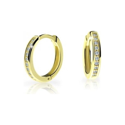 Cutie Jewellery dětské naušnice zlaté kroužky C3343Z-White