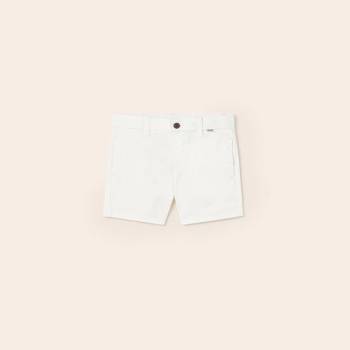 Mayoral Къси панталони памук basic за бебе момче в мръсно бяло Майорал