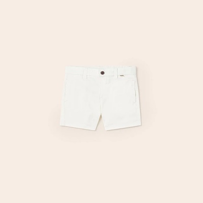 Mayoral Къси панталони памук basic за бебе момче в мръсно бяло Майорал