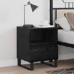 vidaXL Шкаф за легло Черния дъб 40 x 35 x 50 см Инженерна дървесина (8004338)