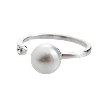 JSB prsten čirý se Swarovski Elements perla šaton Krystal 15026