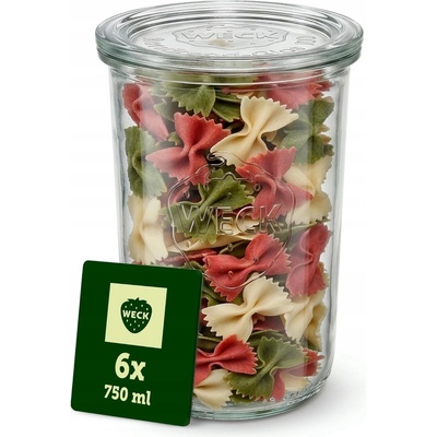 Sklenice bez víka Weck 6 x 1050 ml