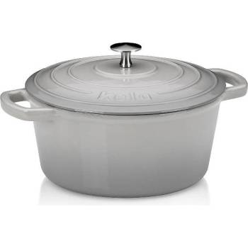 Kela Чугунена тенджера kela calido с капак - Ø24 см (3.8 л) - цвят светлосив (kela 12606)