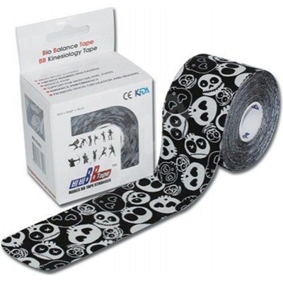 BB Tape Kineziologické tejpy Lebky černá 5cm x 5m