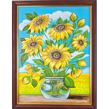 Image 1 of АВТОРСКА КАРТИНА СЛЪНЧОГЛЕДИ АКРИЛ