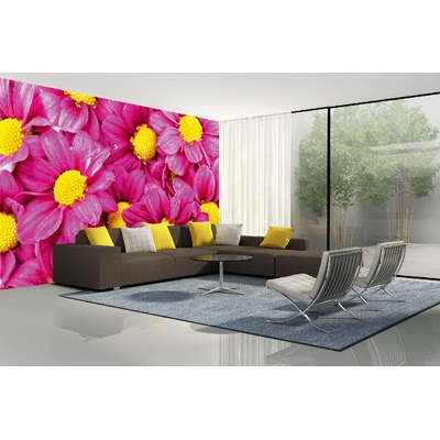 DIMEX ART Самозалепваща се флизелинова фототапета розови далии 375 x 250 см