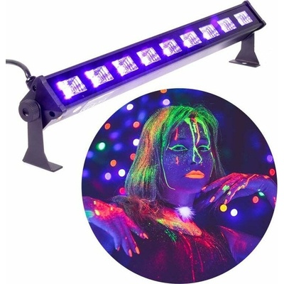 LIGHT4ME LED BAR UV 9 + BÍLÁ LED páska 9x3W ultrafialová + bílá