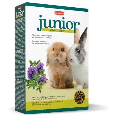 Padovan JUNIOR conigletti - Пълноценна храна за подрастващи зайчета 850 гр
