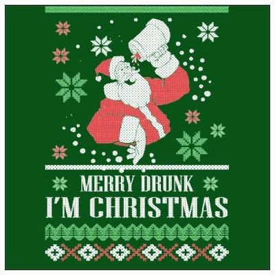 Plakát čtverec Ikea kompatibilní Drunk Christmas