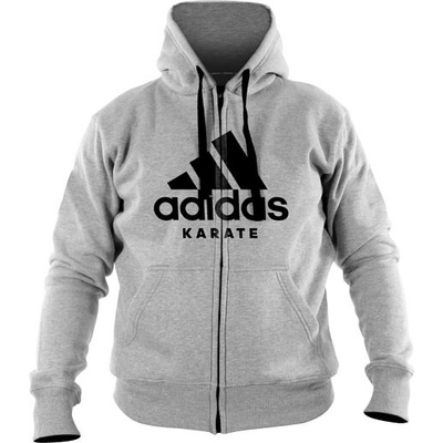 adidas Karate mikina so zipsom sivá