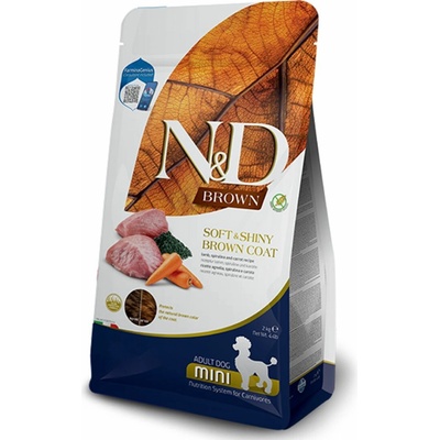 N&D Brown dog Adult Mini Lamb & Spirulina & Carrot 2 kg