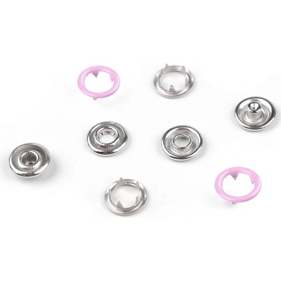 Prima-obchod Knoflíky stiskací Roland Baby Ø10 mm na slabé látky, barevný lak, barva 4 růžová sv.