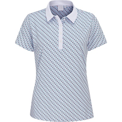 Bethany Ladies Printed Polo Shirt UK10/EU38 Damske Neoteric White